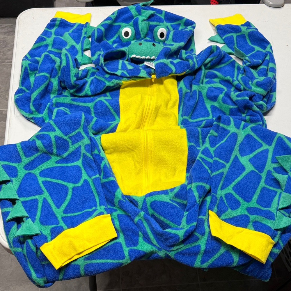 Blue and Yellow Dinosaur Onesie